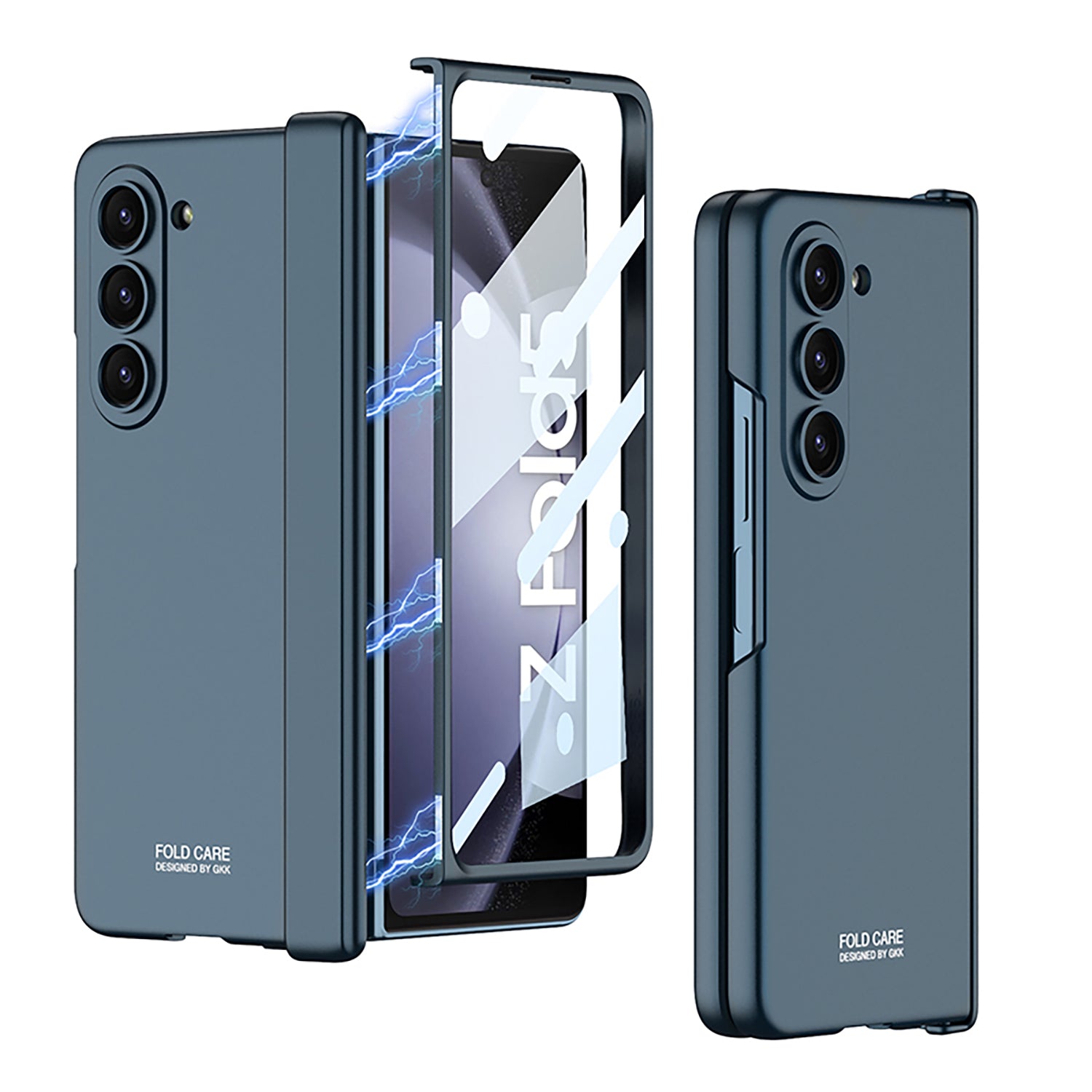 GKK Anti-Drop Phone Case for Samsung Galaxy Z Fold5 5G Magnetic Hinge Hard PC Cover with Tempered Glass Screen Film GKK Anti-Drop Phone Case for Samsung Galaxy Z Fold5 5G Magnetic Hinge Hard PC Cover with Tempered Glass Screen Film